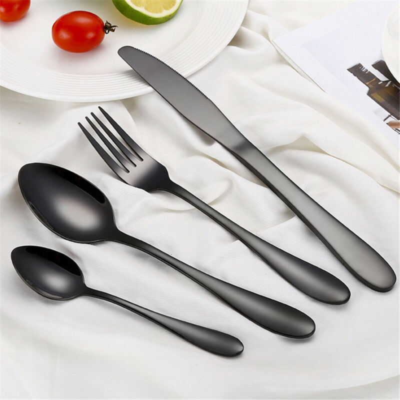 Black Stainless Steel Cutlery Sets