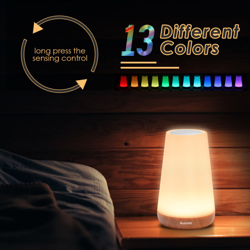 LED Night Light Table Lamp Bedside with 13 Colors and Remote Control - Cints and Home