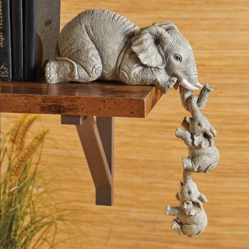Elephants Figurines Ornaments Sculptures Collections Decor - Cints and Home