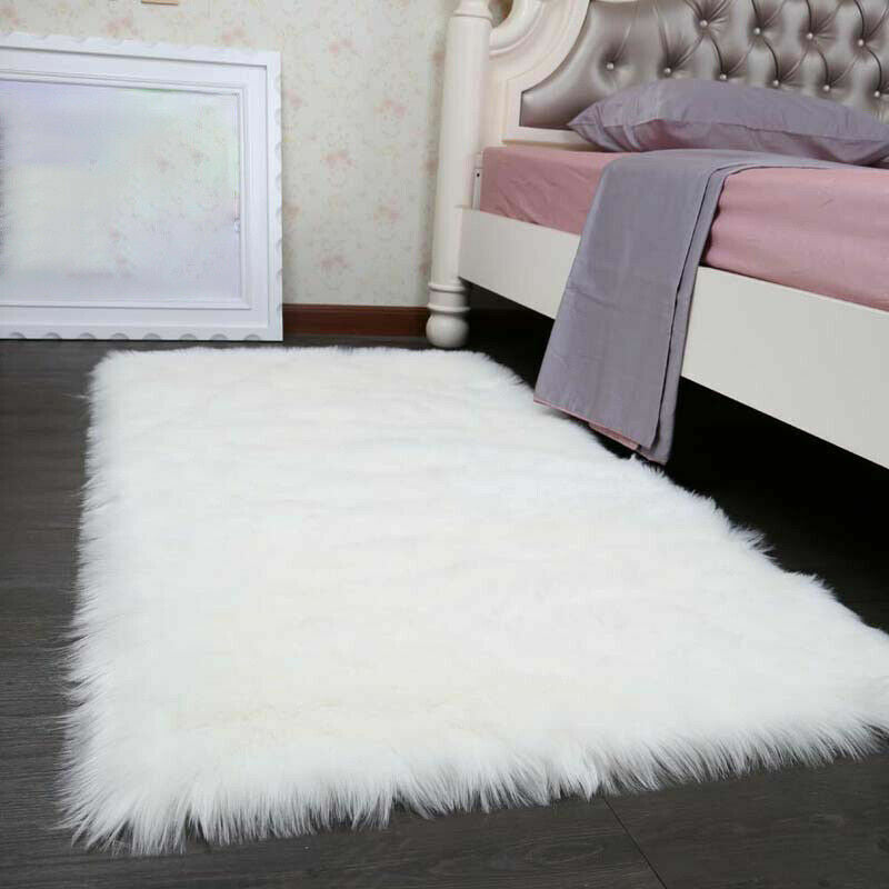 Extra Large Soft Fluffy Faux Fur Sheepskin Rug Warm
