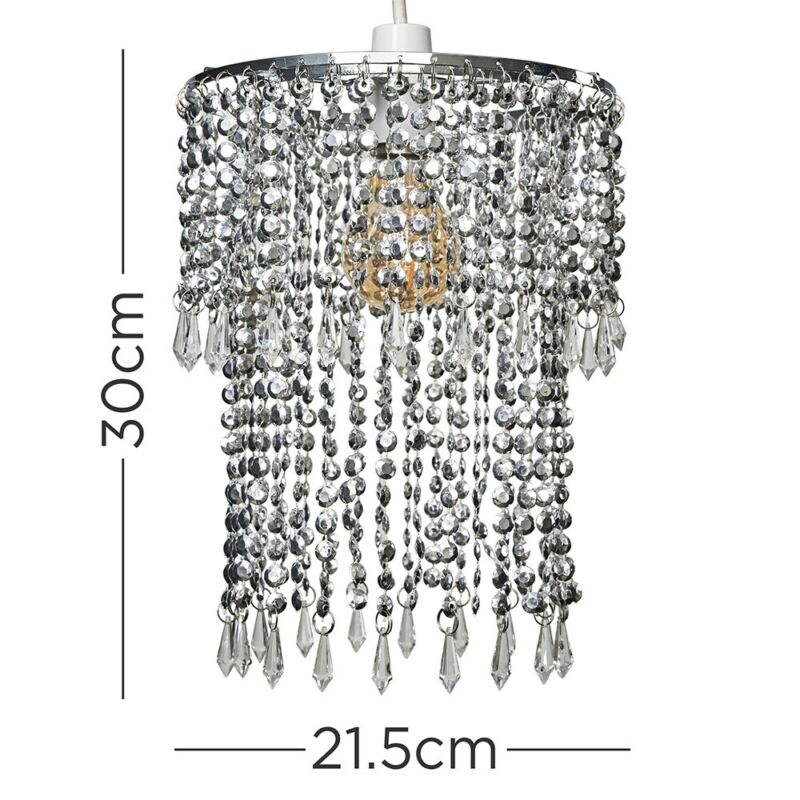 Ceiling Light Shade Pendant Lampshade Jewel Crystal Effect - Cints and Home