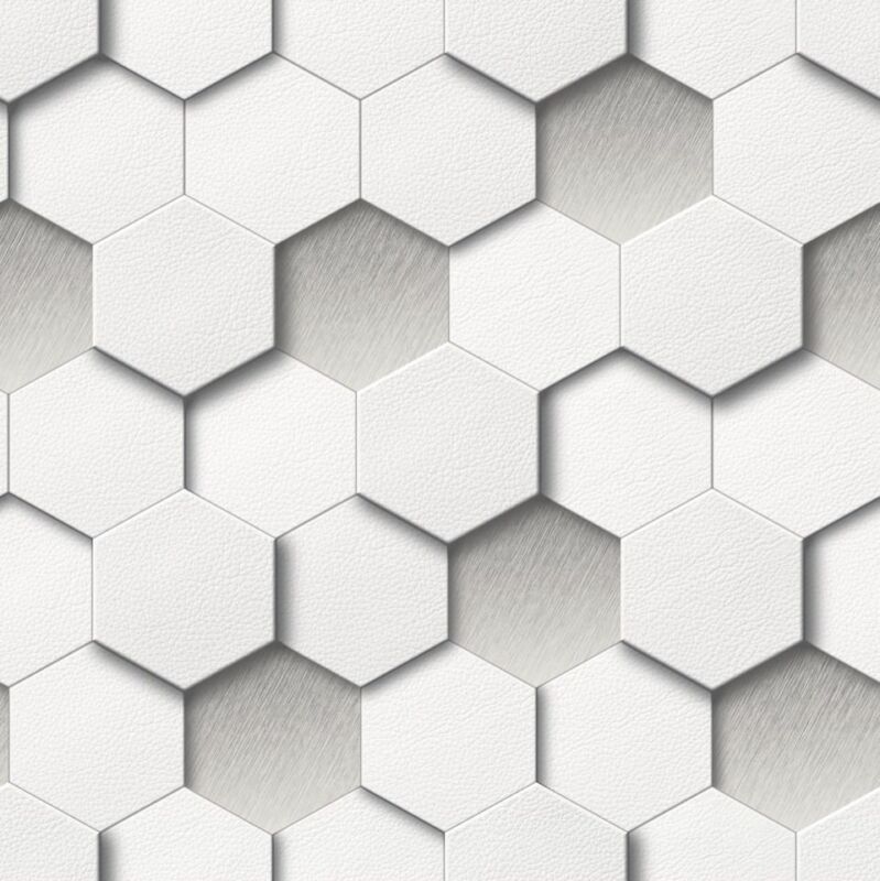 3D Leather Padded Hexagon Geometric Wallpaper - Cints and Home
