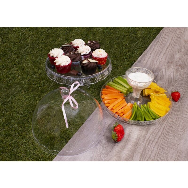 Cake Stand With Dome Cover clear cake stand