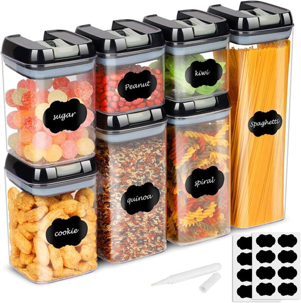 7pc Cereal Containers Airtight Food Storage