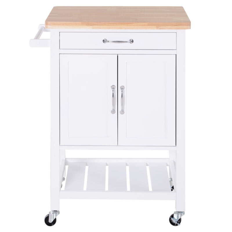 Kitchen Trolley Cart Rolling Wheels with Towel Rail - Cints and Home