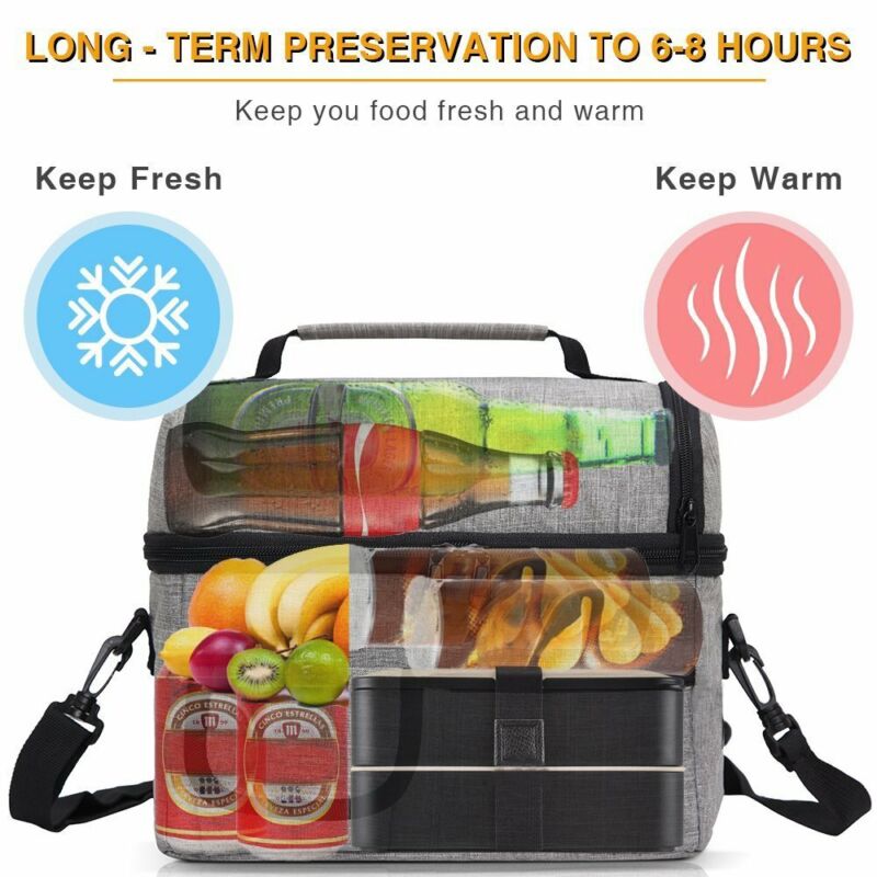Large Insulated Lunch Bag Box Adult Kids Men