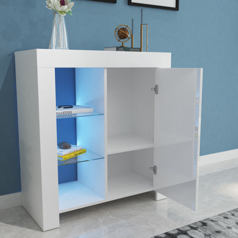 LED Light Sideboard Cabinet Storage Cupboard - Cints and Home