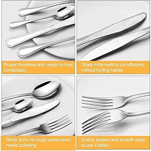 Cutlery Sets Stainless Steel Dining Knife Fork Spoon