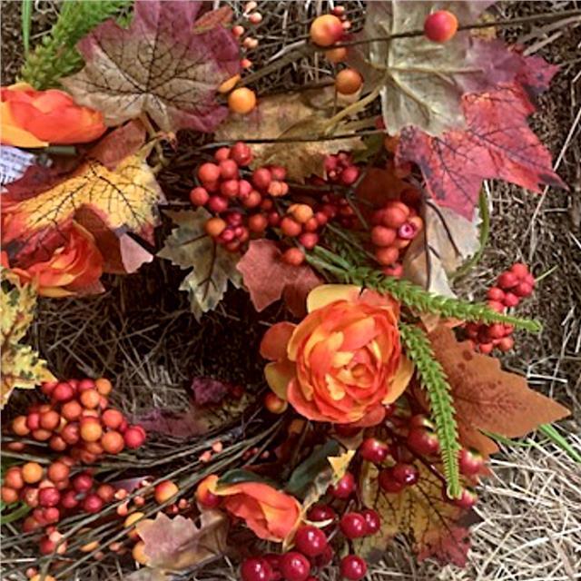 Autumn Glory Candle Wreath Holder