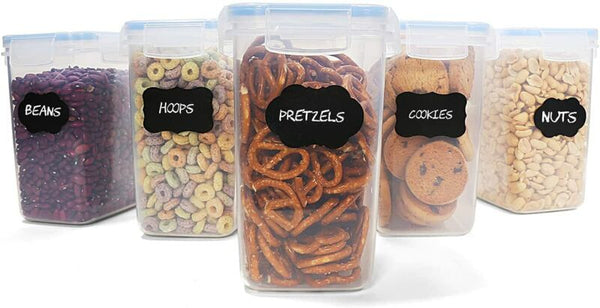 6 or 12 Cereal Containers Airtight Food Storage