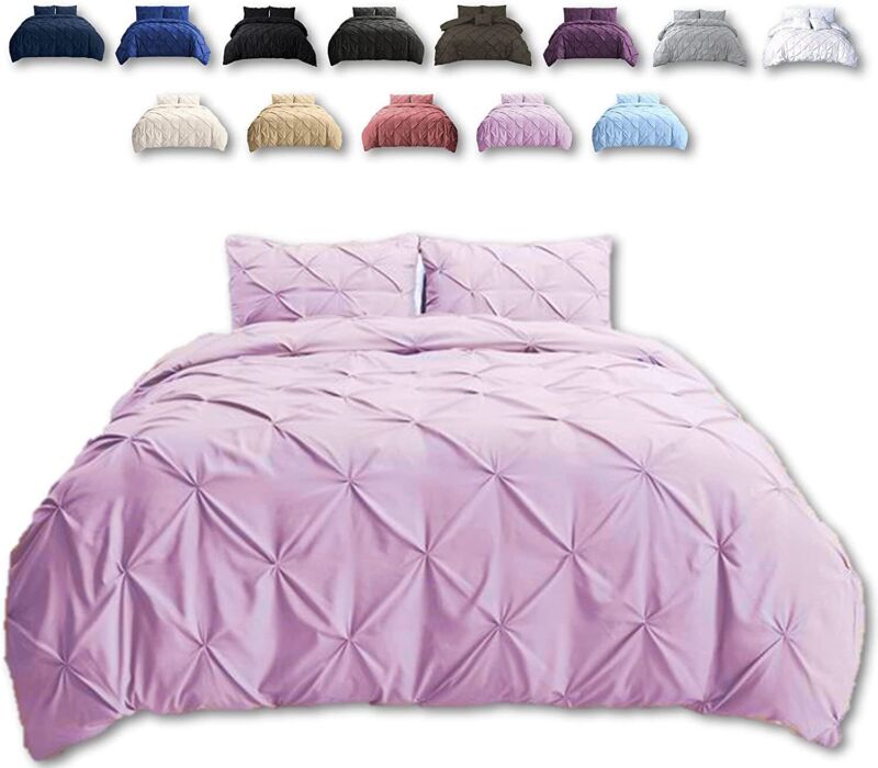 Pintuck Duvet Cover With Pillowcases Polycotton