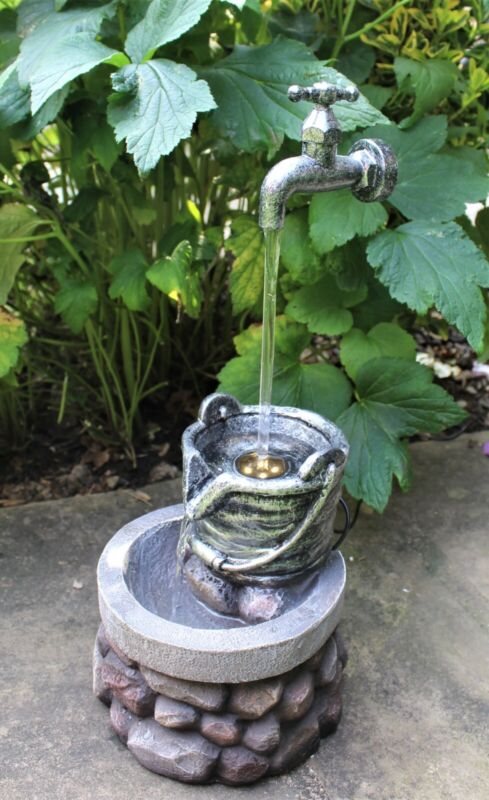 Garden Ornaments Water Feature Fountain LED Lights