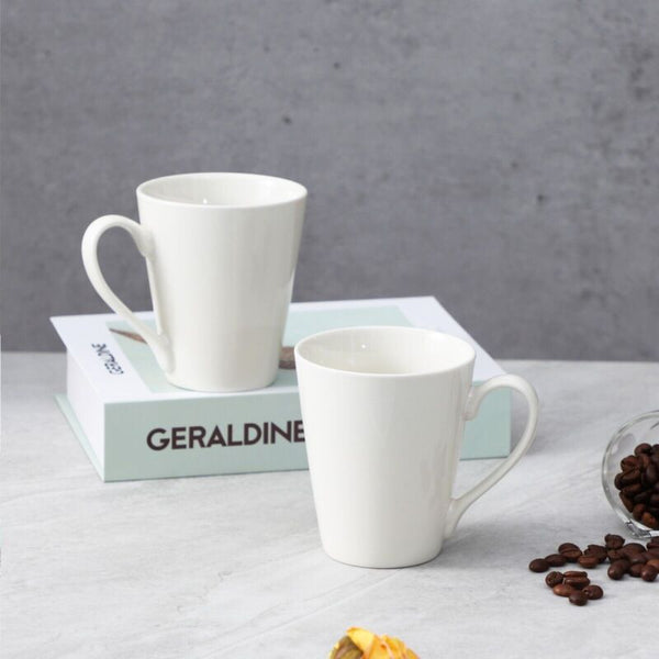 White Latte Cappuccino Coffee Tea Mugs Cups Porcelain