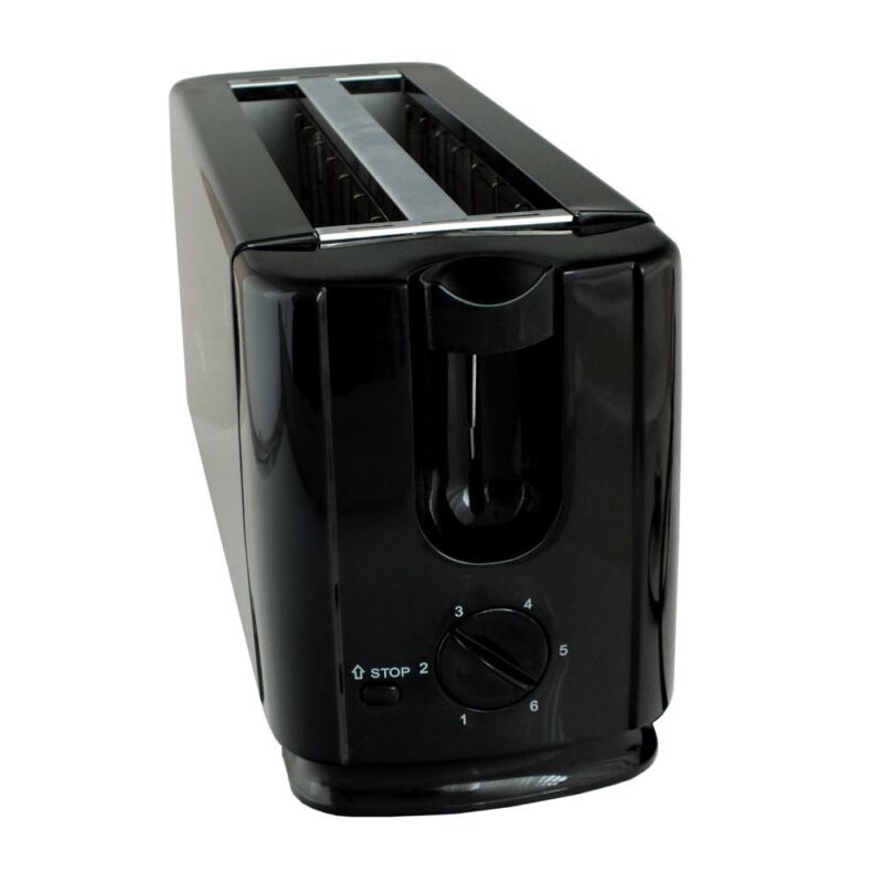Black 4 Slice Toaster Family Size 1300W