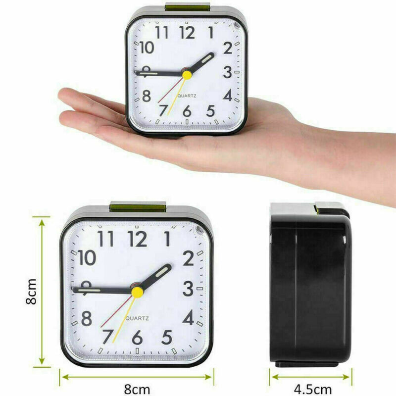 Quartz Alarm Clock With Night Light No Tick Snooze - Cints and Home