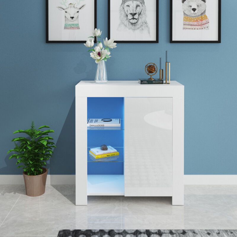 LED Light Sideboard Cabinet Storage Cupboard - Cints and Home