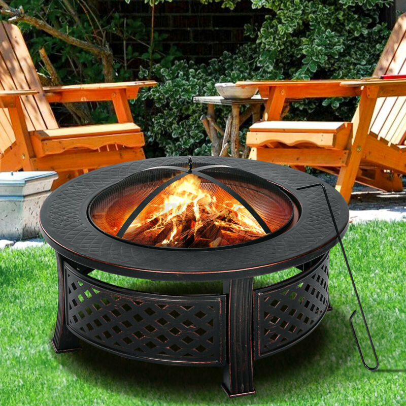 32" Round Camping Fire Pit - Cints and Home