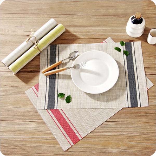 Set of 6 PVC Insulation Bowl Tableware Placemats
