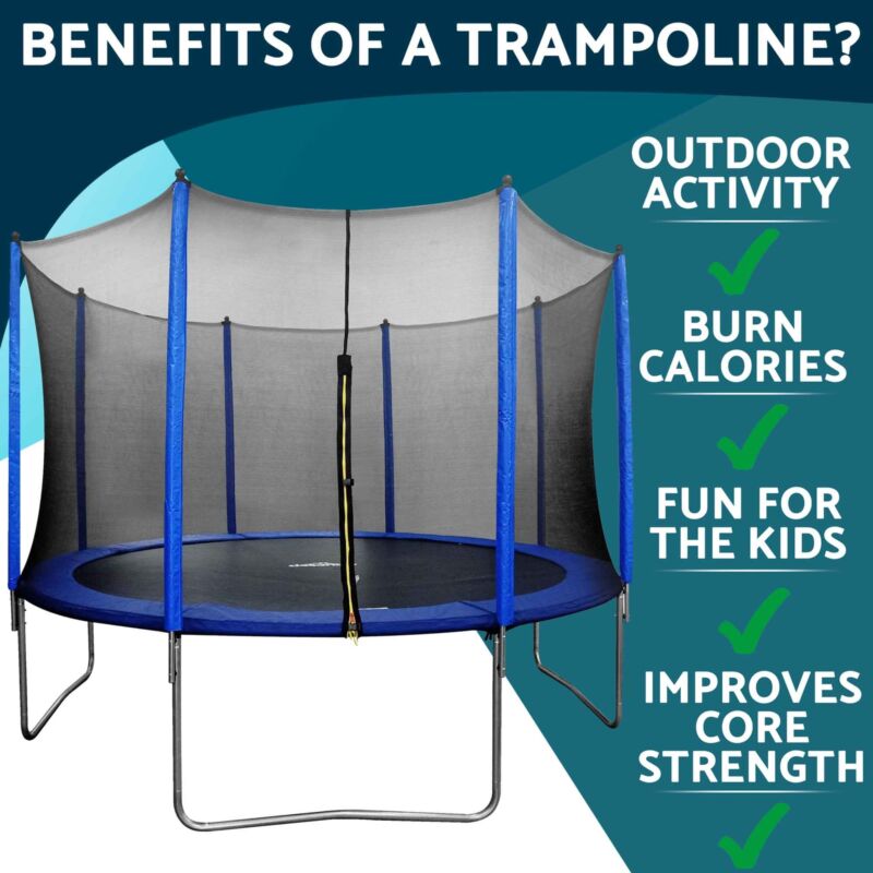 12ft Heavy-Duty Outdoor Trampoline for Kids