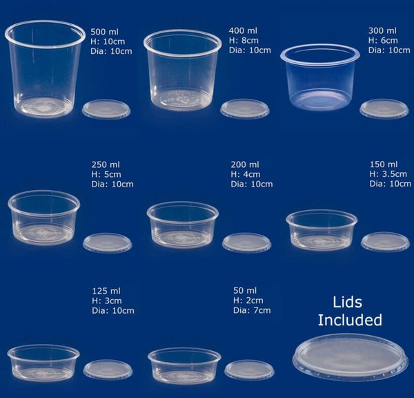 Food Containers with Lids Plastic Clear Storage