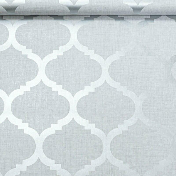 Light Grey Geometric Wallpaper - Cints and Home