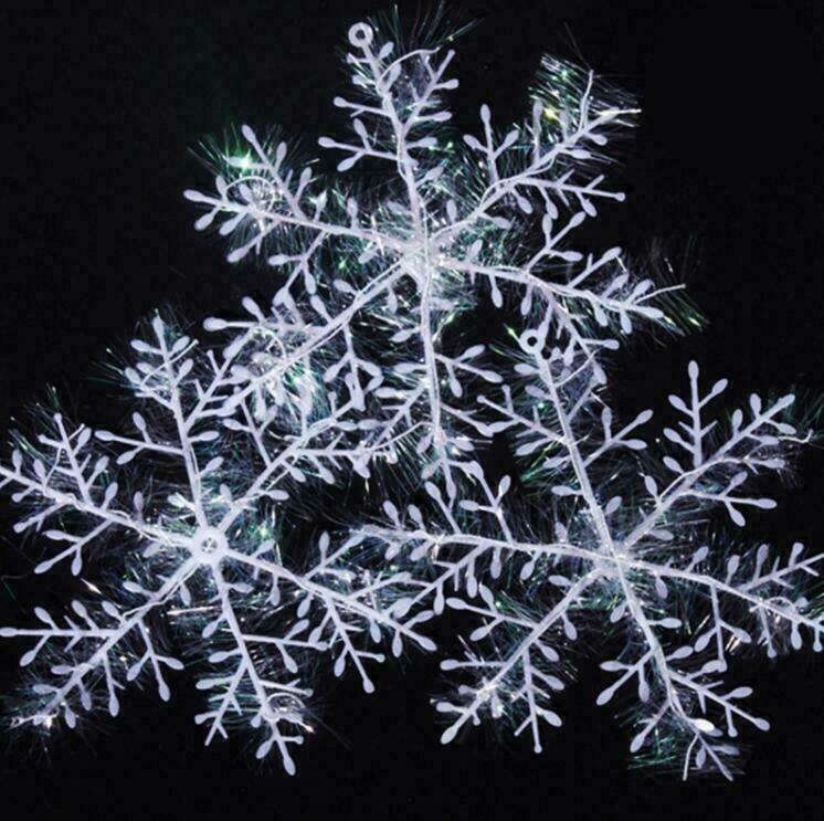 White Christmas Hanging Snowflakes