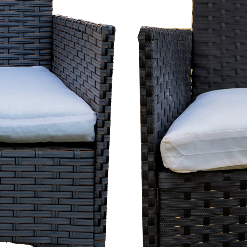 4 Piece Rattan Garden Furniture Set Outdoor Sofa Chairs