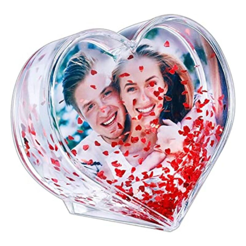 Heart Shaped Glitter Photo Frame