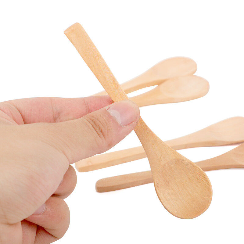 5 Piece Bamboo Kitchen Mini Wooden Spoons Spices - Cints and Home
