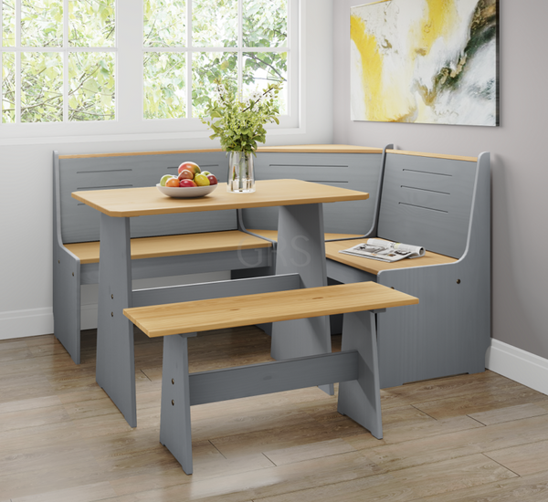 Solid Pine Corner L Shaped Dining Set - Cints and Home