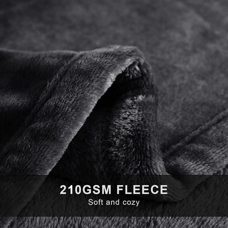 Reversible Sherpa Fleece Blanket Fluffy Soft Warm Large