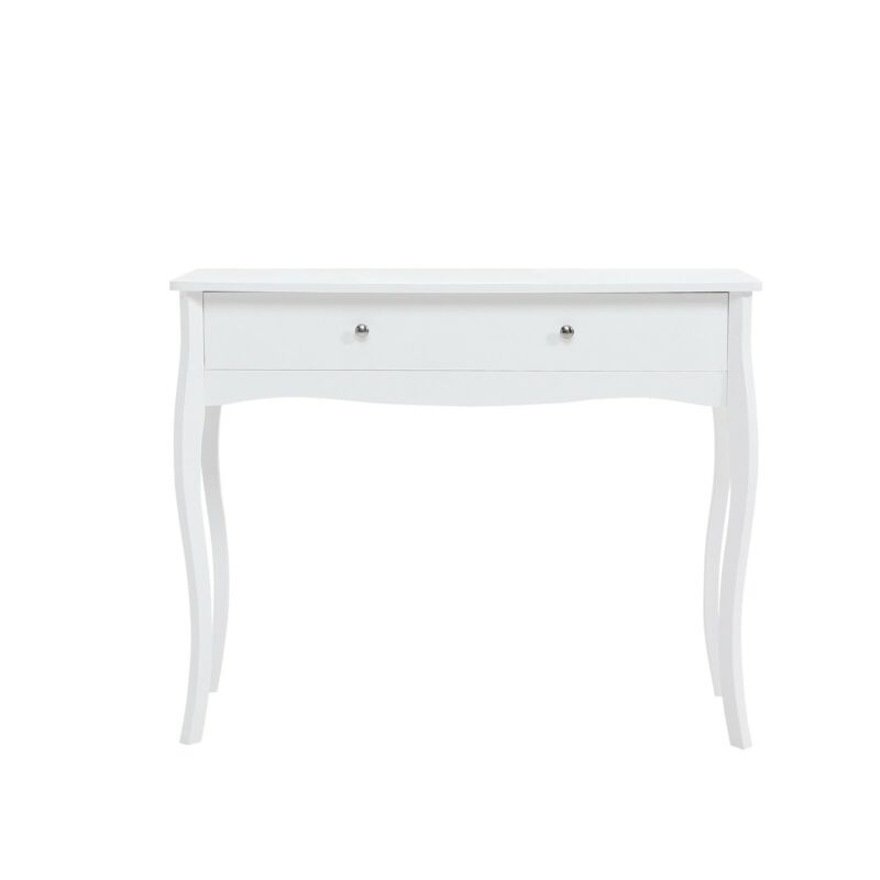 Console Table with Drawer Hallway Shelf Storage Furniture white - Cints and Home