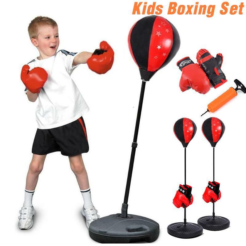 Children 3in1 Basketball Stand Hoop Boxing Punch Bag - Cints and Home