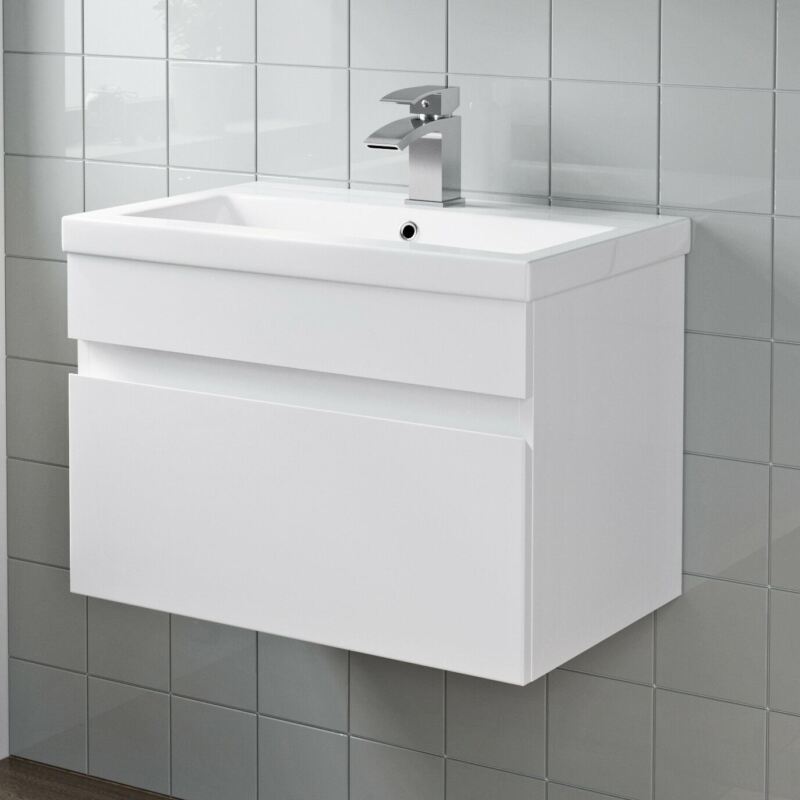 600mm Bathroom Vanity Unit Basin Storage Wall Hung