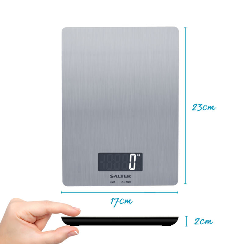Salter Digital Kitchen Scale Brushed Stainless Steel