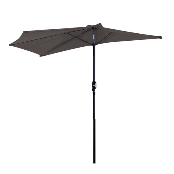 Metal Frame Garden Furniture Parasol Half Round Umbrella - Cints and Home