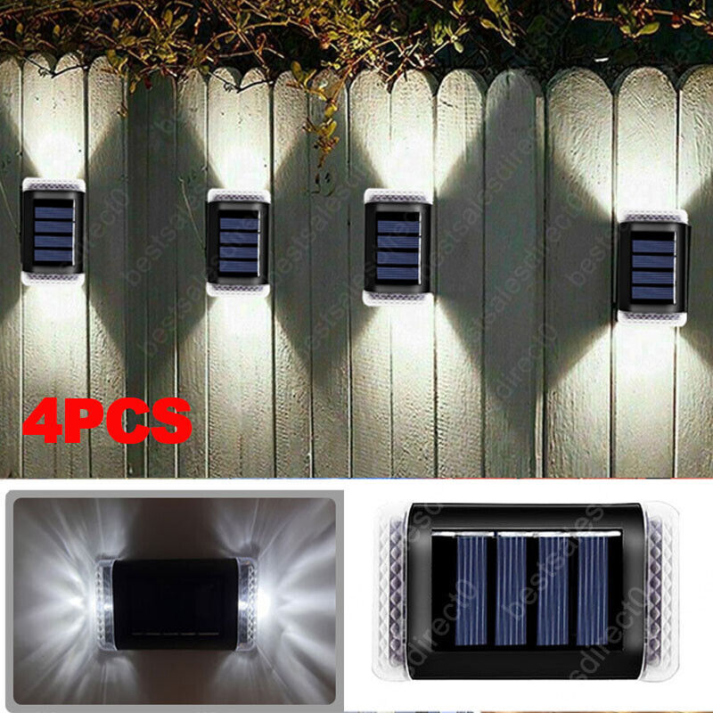 4X SUPER BRIGHT SOLAR POWERED DOOR FENCE WALL LIGHTS LED - Cints and Home