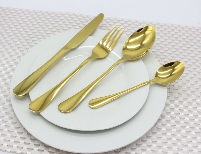 Cutlery Sets Gold Dinner Set Stainless Steel Spoon