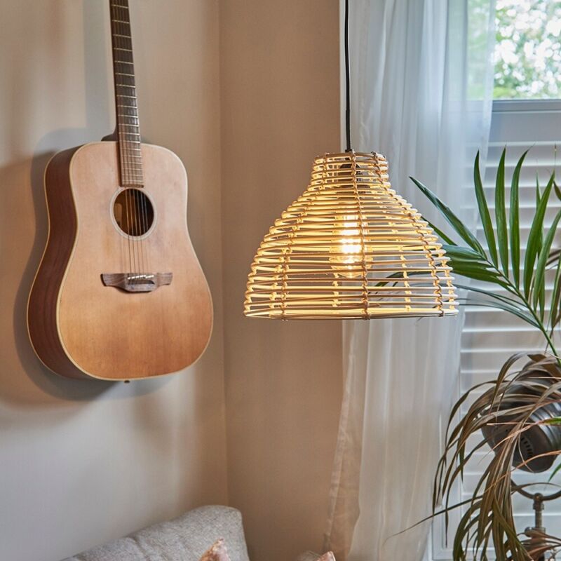 Modern Scandinavian Wicker Pendant Light Shade Rattan - Cints and Home