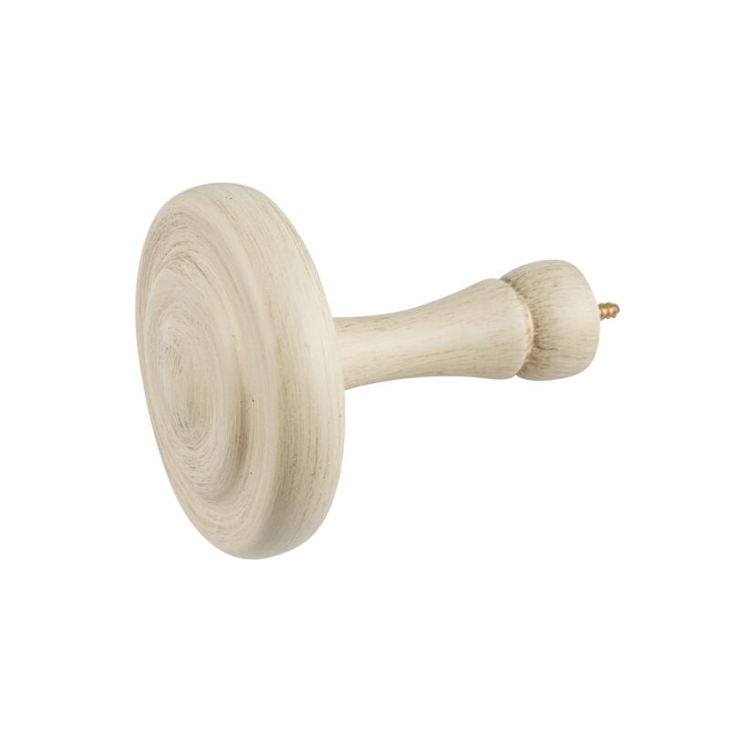 Home Ribbed Wooden Curtain Pole