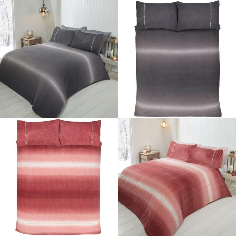 Fleece Ombre Duvet Covers Bedding Sets