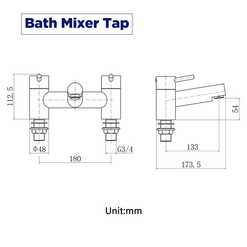 Chrome Bathroom Sink Taps Bath Filler Mixer Tap