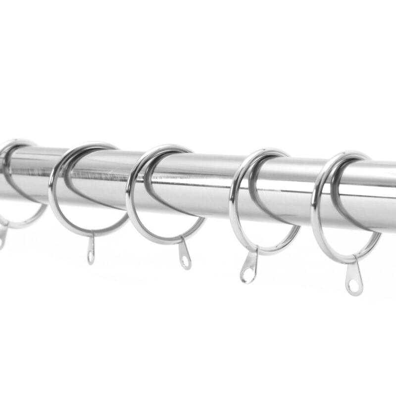 Extendable Metal Curtain Pole Brushed Chrome