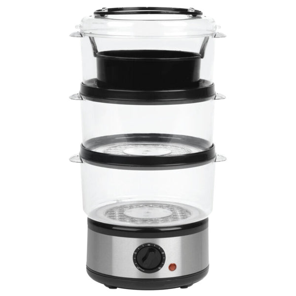3-Tier Stainless Steel Compact Steamer Multi-Cooker