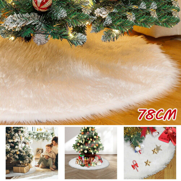 Christmas Tree Faux Fur Floor Mat