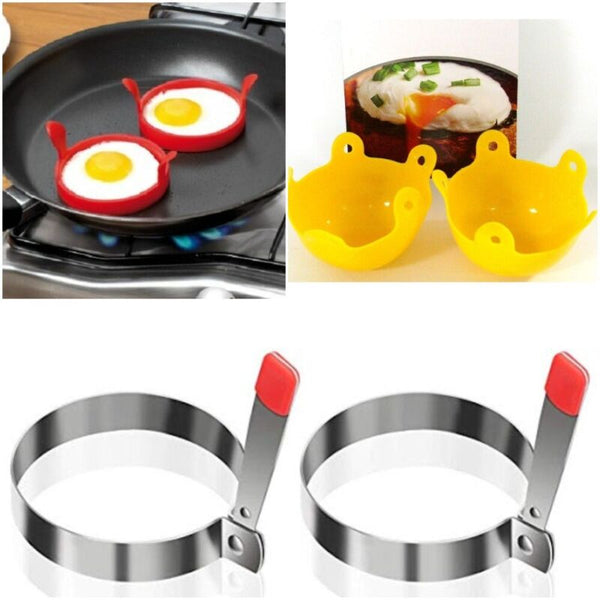 Egg Ring Poacher Cooking Moulds Perfect Round
