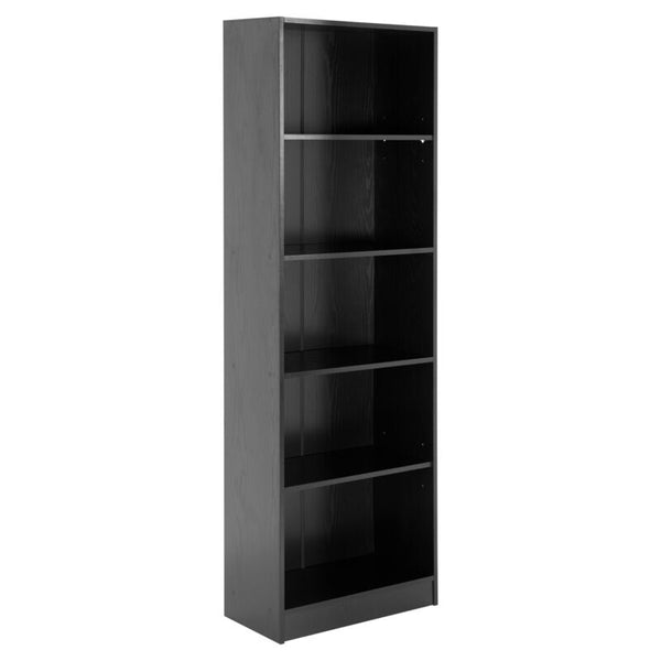5 Tier Tall Black Wooden Freestanding Bookcase Storage - Cints and Home