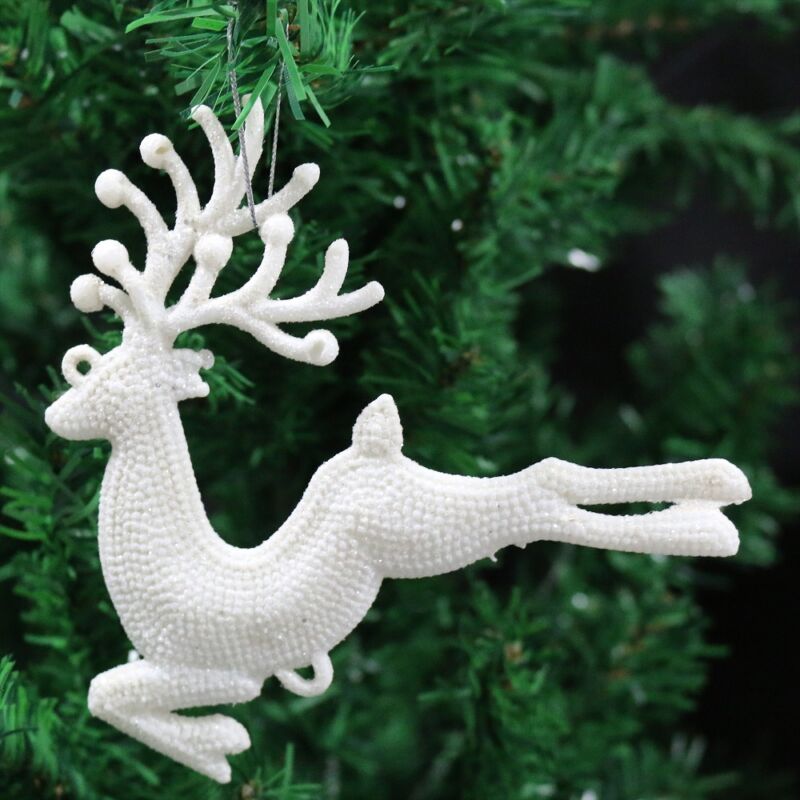 Ivory White Christmas Tree Pendant Baubles