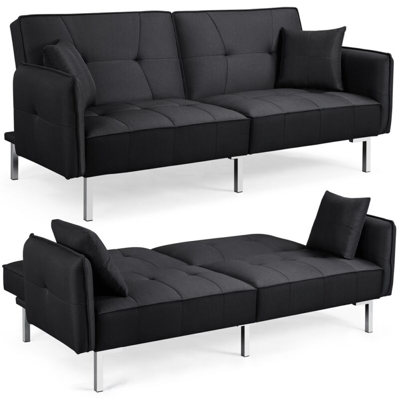 Modern Fabric Sofa Bed 3 Seater Click Clack