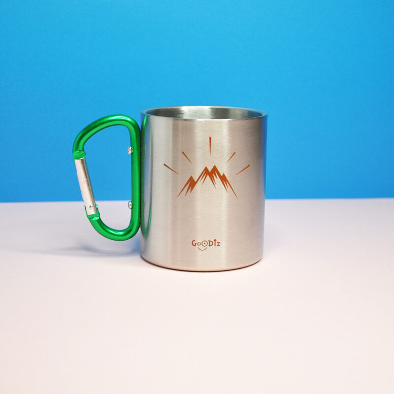 Camping Mug Outdoor BPA-Free Carabiner Clip Travel
